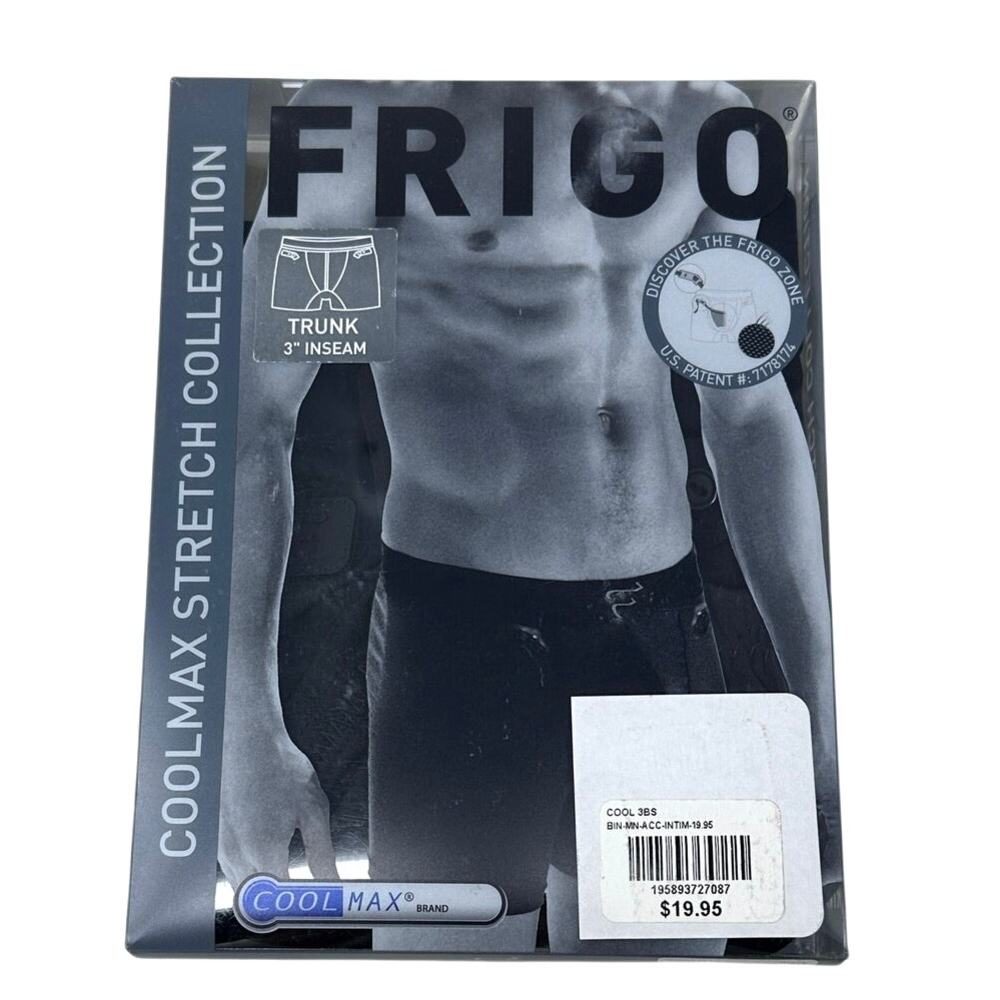 NEW IN BOX FRIGO Men's cool max collection trunks size small (28-31) 3" inseam